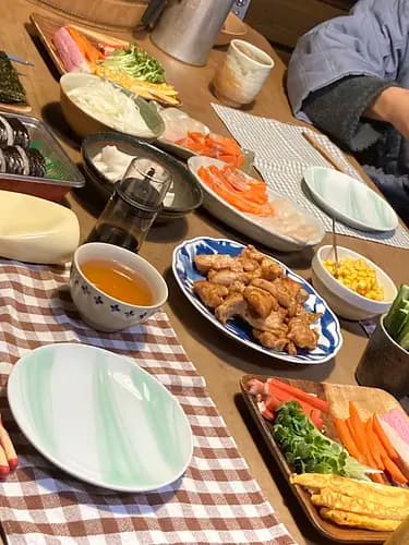 Sushi party by the son of a sushi chef