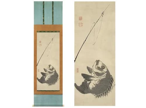 Japanese Art Series 4 : Ebisu (god of commerce) by Ito Jakuchu