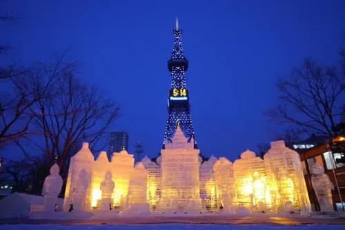 Experience snow at Various Winter Festival in Japan