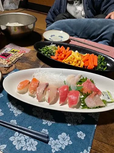 Sushi party by the son of a sushi chef