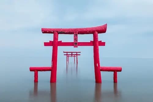 Torii Gates in the Sea