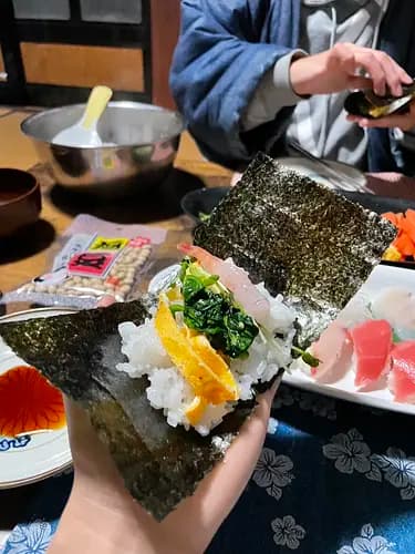 Sushi party by the son of a sushi chef